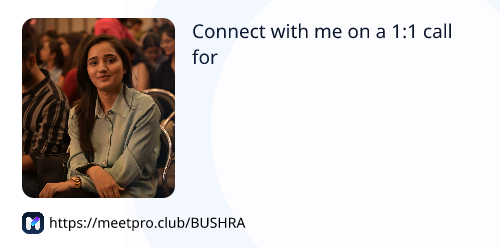 Book a slot with Bushra Raza khan on MeetPro